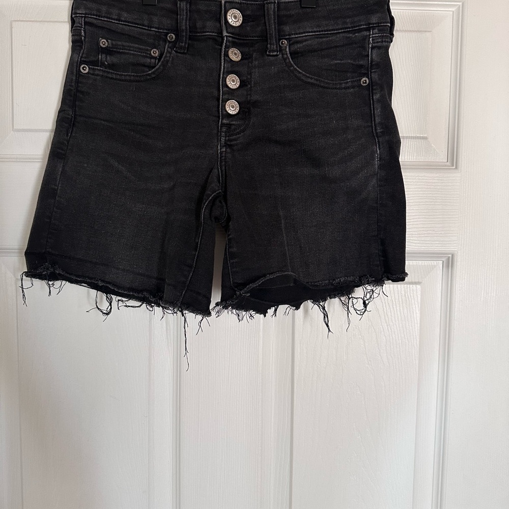 Women's American Eagle Next Level Stretch Midi Denim Shorts Sz 2